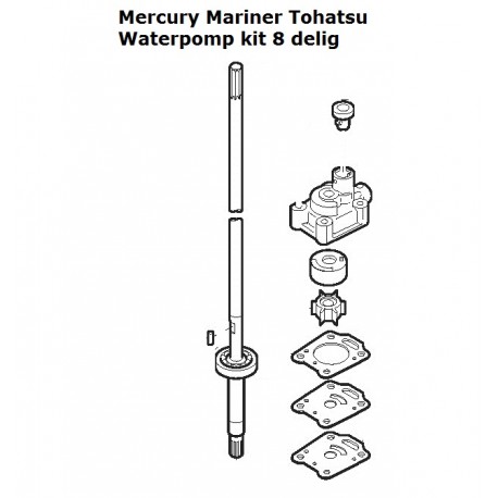 Complete waterpomp 4-5-6 pk 2 & 4 takt