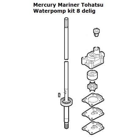 Complete waterpomp 4-5-6 pk 2 & 4 takt