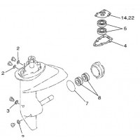 Staartstuk seal kit Yamaha 6B & 8B