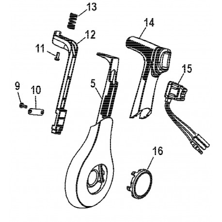 Handle kit Commander 4000 remote control