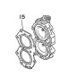 Cilinderkop pakking yamaha 20C-25D-28A Cilinderkop pakking yamaha 20C-25D-28A
