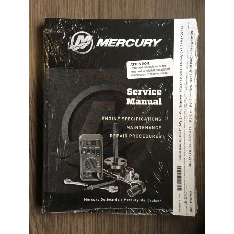 Mercury Service Manual 4 - 4.5 - 7.5 - 9.8 - 20 - 40 pk  2 takt