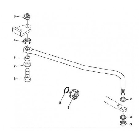 Tiller arm kit Yamaha F15C F20B