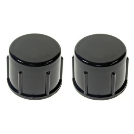 2 x Eind kap tilt buis zwart universeel