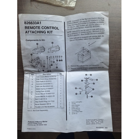 Remote Control Attaching kit Mercury 20-25pk (gebruikt)