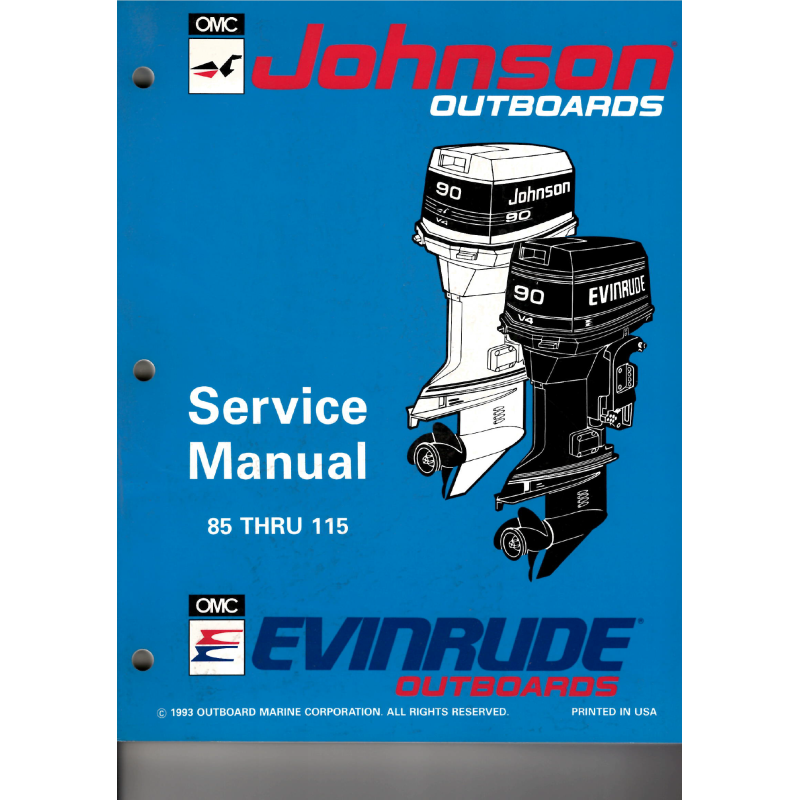 OMC 1993 Service Manual 85-115 90° V4 Crossflow OMC 1993 Service Manual 85-115 90° V4 Crossflow