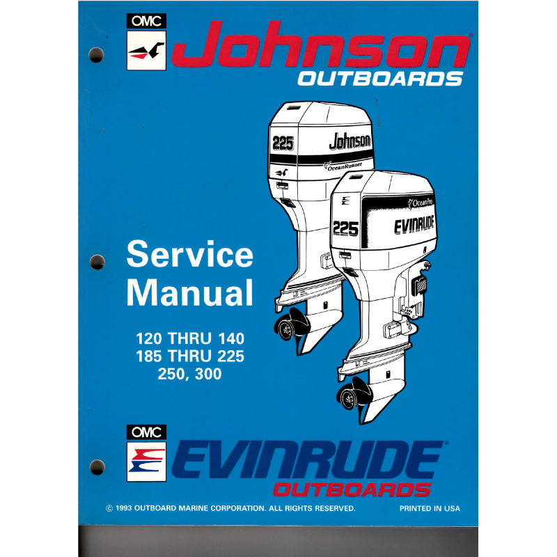 OMC Service manual 120-300pk 90° V4 // V6 // V8  Loop charged