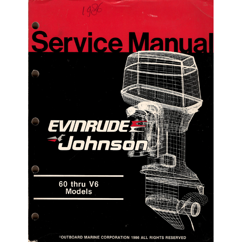 Evinrude Johnson Service Manual 60HP thru V6