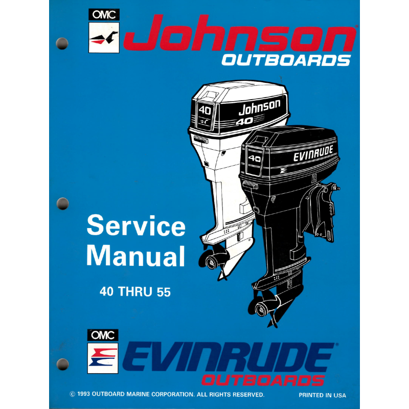 Johnson & Evinrude Service Manual 40 thru 55HP 1993