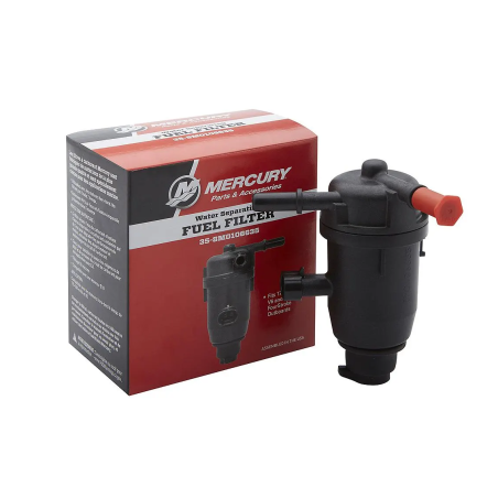 Origineel Mercury Marine lagedruk brandstoffilter 8M0106635 met sensorstekker voor V6 en V8 buitenboordmotoren