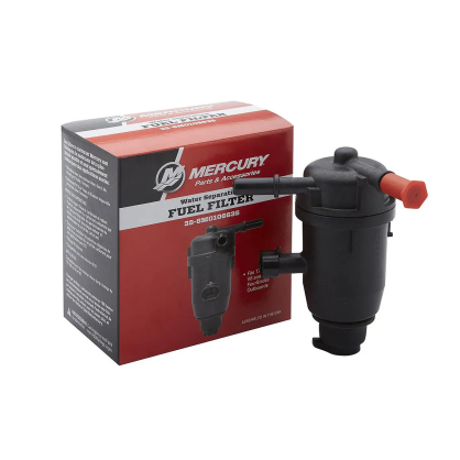 Origineel Mercury Marine lagedruk brandstoffilter 8M0106635 met sensorstekker voor V6 en V8 buitenboordmotoren
