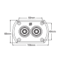 Uflex R9CH / Mercury 64-8M0088973 Dubbele Bulkhead Fitting Uflex R9CH / Mercury 64-8M0088973 Dubbele Bulkhead Fitting