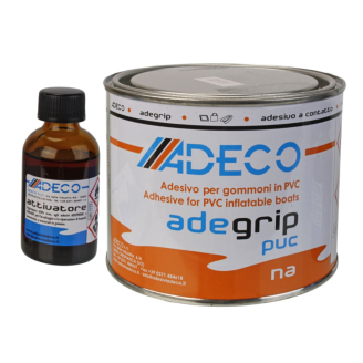 Adeco Adegrip twee componenten PVC lijm met verharder voor reparatie van opblaasboten