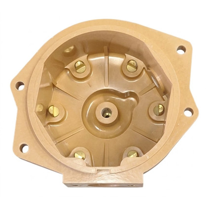 Beige Mercury Kiekhaefer 393-1927A9 verdeler kap voor 6-cilinder lijnmotoren, binnenzijde