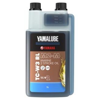 Yamalube 2-takt TC-W3-RL buitenboordmotor olie 1 liter met ingebouwde mengbeker