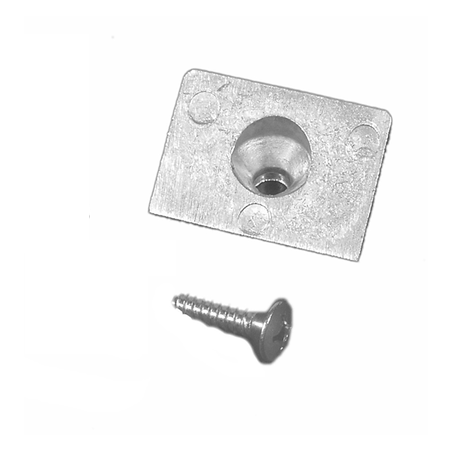 Vierkante originele Mercury aluminium anode set 42121Q02 voor buitenboordmotoren