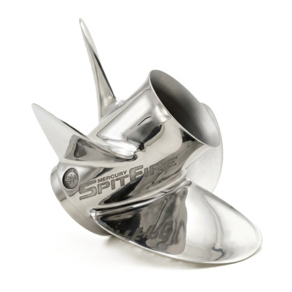 Mercury SpitFire X7 4-blads RVS schroef , zij aanzicht