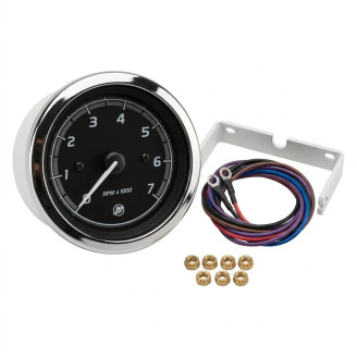 Toerenteller Analoog Classic  Series Zwart/Chrome