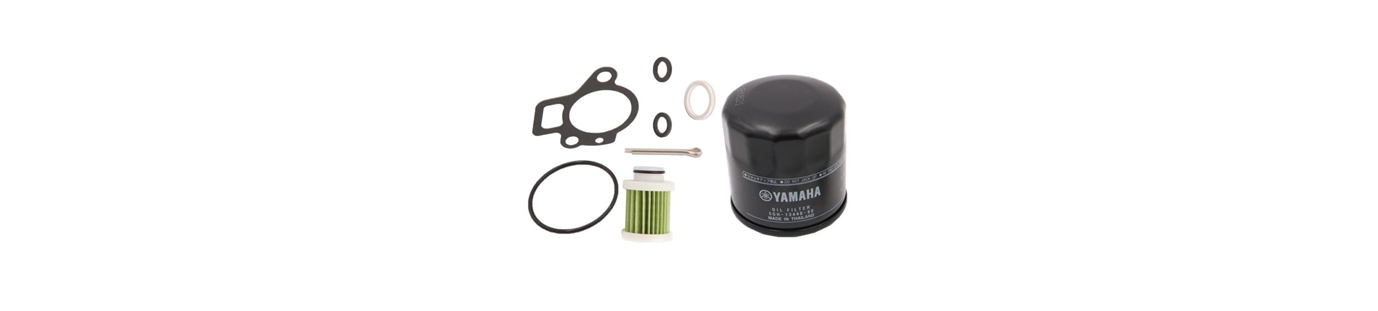 Originele Yamaha onderdelen set voor het uitvoeren van een service beurt.